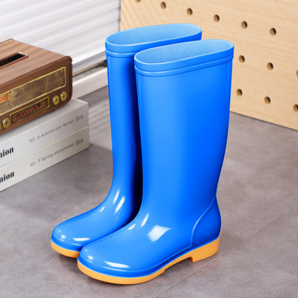 Wholesale Rain Boots Direct Supply for Women High-Top Pvc Rain Boots All-Season Rain Boots Cleaning Workshop Market Waterproof Boots Water Shoes