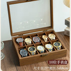 10-position watch storage box [walnut color]