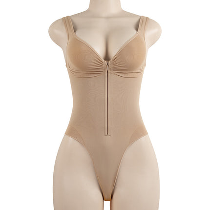 New Kardashian Sk Style Lingerie Camisole with Zipper, Seamless Backless Design, Three-Dimensional Hip-Lifting Shapewear Bodysuit