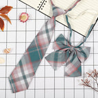 Turquoise green check (tie collar flower)