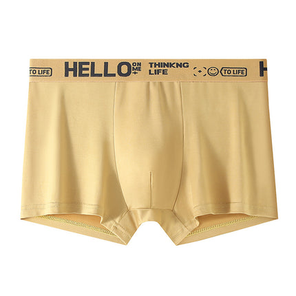 [New Hot Products] Men's Underwear Men's Boxer Briefs Youth Mid-Waist Boxer Briefs Boys' Large Size Pants Shorts