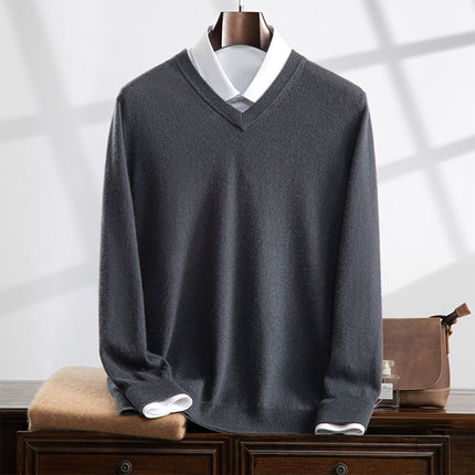 Cashmere V-Neck Sweater Men / Pull Col V Cachemire Homme