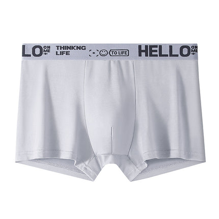[New Hot Products] Men's Underwear Men's Boxer Briefs Youth Mid-Waist Boxer Briefs Boys' Large Size Pants Shorts