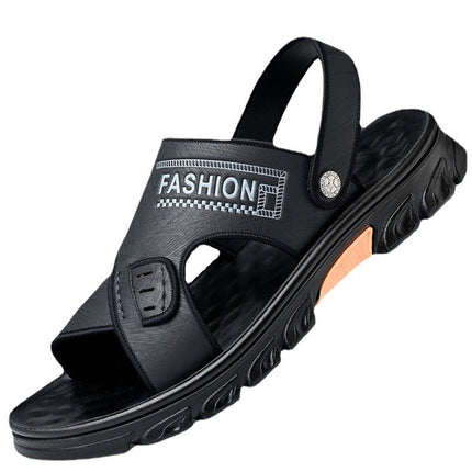 Sandals Men's Summer 2023 New Fashionable Soft Leather Casual Sports Driving Outer Wear Beach Shoes Men's Air Cushion Slippers