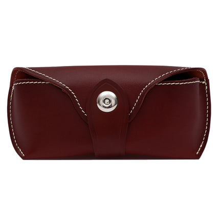 Retro Myopia Glasses Bag Universal Vegetable Tanned Leather Creative Portable Glasses Case Genuine Leather Simple Sunglasses Storage Box