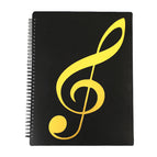 Sheet music folder with notes black / 30 pages (can fit 60 sheets of paper)