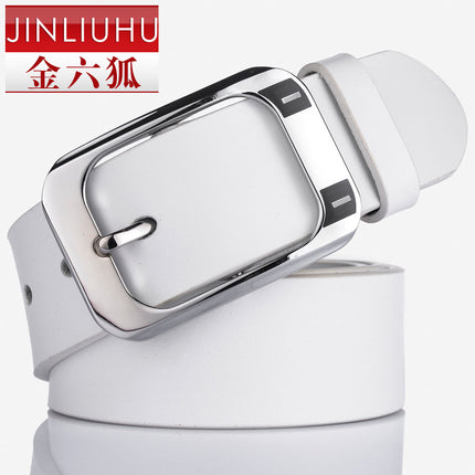 Extended Men's Leather Belt with Pin Buckle, Fashionable Versatile Wide Waist Belt, Designer Niche Black Korean Style Casual