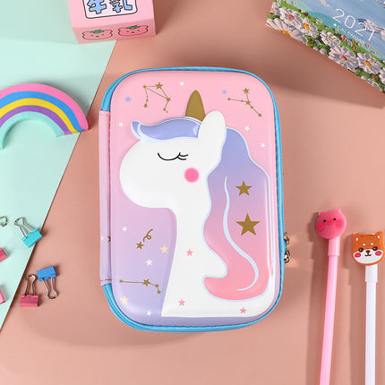 Student Cartoon Stationery Box Large Capacity Storage Box 3D Stationery Bag Cute Pencil Box Creative Pencil Bag