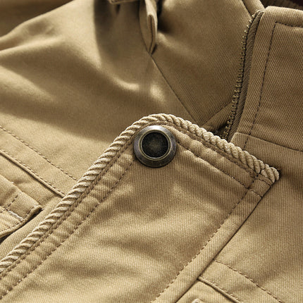 9858 New Men's Fleece Plus Size Loose Hat Vest Autumn New Outdoor Multi-Pocket Tooling Horse Clip