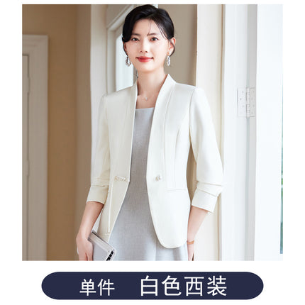 Spring and Autumn Fashion Elegant Business Wear Women's dress Two-piece OL Commuter Beautician White-collar Dress Overalls