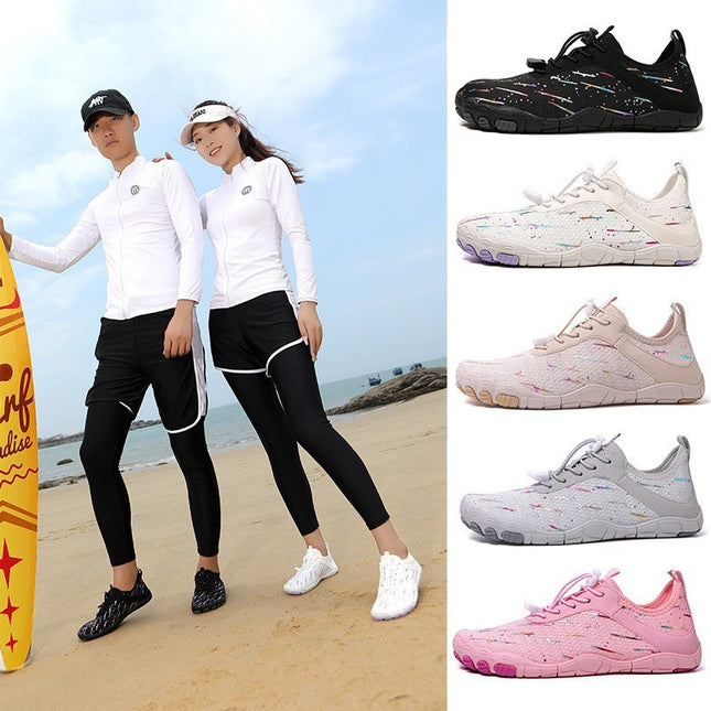 Meteor Shower Pattern Men's and Women's Water Shoes Five-Finger Hiking Beach Shoes Wading Shoes River Tracing Shoes Quick-Drying Barefoot Water Shoes