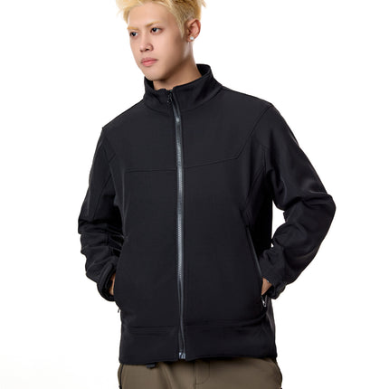 MADEEXTREME Gamma Bird Men's Thin Velvet Outdoor Casual Three-proof Collar Zipper Charge Jacket Coat