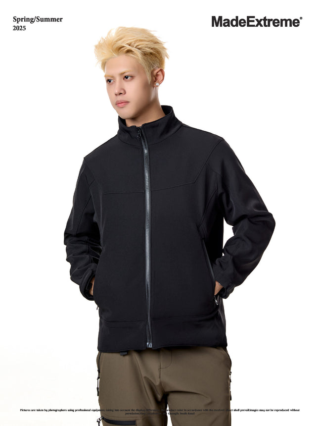 MADEEXTREME Gamma Bird Men's Thin Velvet Outdoor Casual Three-proof Collar Zipper Charge Jacket Coat