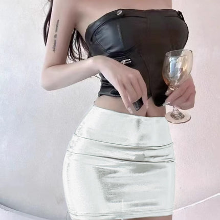 Hot Girl Sexy Dj Bar Tight Skirt New Internet Celebrity Anchor Fashion Sweet Pull Film Skirt 907