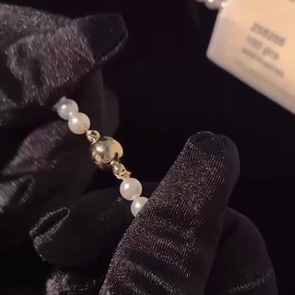 Shijia Aurora Pearl Necklace Women's Magnetic Buckle Sweater Necklace Women's Light Luxury Niche Neck Chain 2024 New Explosions