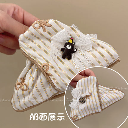 New College Style Triangle Clip with Contrasting Polka Dots and High-End Shark Clip for Hairpin Head Accessories on the Back of the Head