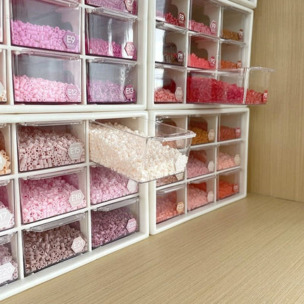 Yq0039 Nine-Compartment Drawer-Style Transparent Storage Box for DIY Accessories Desktop Storage Cabinet