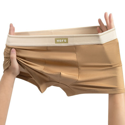 Men's Underwear Simple Boxer Briefs Skin-Friendly Breathable Antibacterial Crotch Comfortable Elastic Mid-Waist Boxer Briefs Ready for Sale