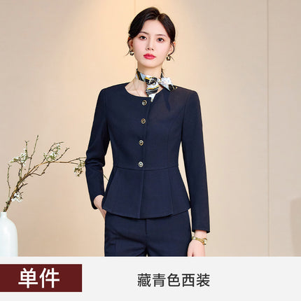 High-end suit suit female 2024 new hotel manager front desk jewelry shop beauty salon professional temperament work clothes