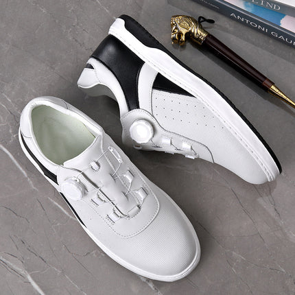 New golf men's sneakers leather knob lazy slip-on men's casual shoes breathable lightweight sneaker men's
