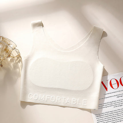 Summer Thin Corset Invisible Seamless Large Size Intimates Big Breasts Appear Smaller Without Rims Push-Up Sports Vest Bra