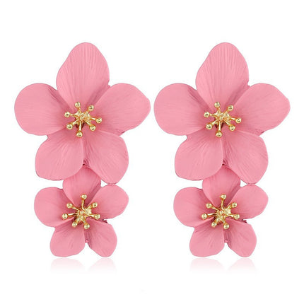 New Arrival All-Match Earrings Korean Style Geometric Flower Earrings Women's Ins Fashion European and American Earrings Jewelry earrings