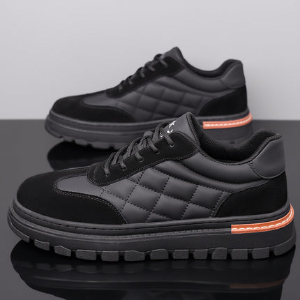 Autumn and Winter New Men's Shoes Vintage Fashion All-match fleece-lined Warm Men's Casual Shoes Outdoor Hiking Non-slip Sneakers