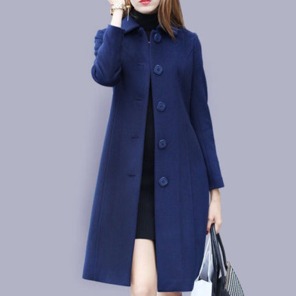 Woolen Coat Women's Mid-length British-style 2024 Spring New Slim-fit Woolen Coat Women's Slim-fit Woolen Suit