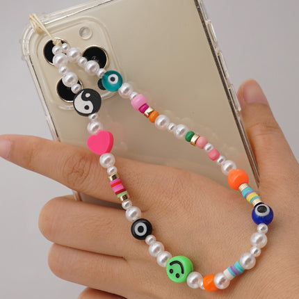 Factory direct supply handmade beaded mobile phone lanyard bluetooth speaker lanyard flashlight fan selfie stick U disk sling