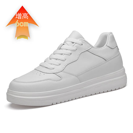 Invisible Height Increase 8CM Board Shoes Thick Sole White Shoes Platform Shoes Spring and Autumn Low-top Craft sneaker Casual Shoes