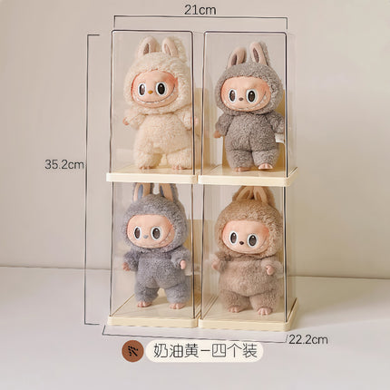 Labubu Transparent Display Box Single Stackable Labubu Vinyl Storage Box Hand-held Doll Blind Box Storage Rack