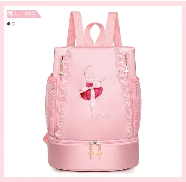 Fashion New Dance Bag Children's Dance Backpack Shoulder Dance Backpack Girls Dance Bag Large-capacity Bag Printed
