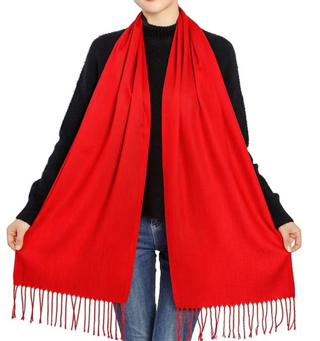 China Red Festival Scarf Custom Embroidery Party Opening Ceremony Red Scarf Wholesale Printing logo