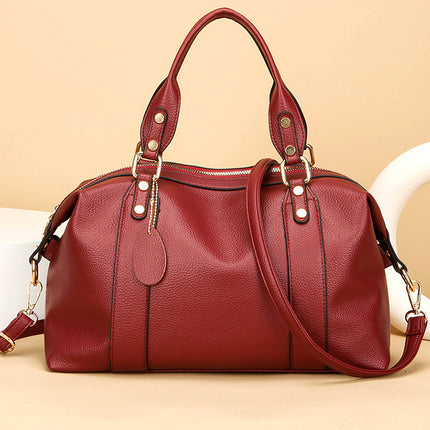 2025 Women's Bag Large Capacity Commuter Handbag New Women's Bag Versatile Pure Color Soft Surface Pillow Bag Women's Crossbody Bag