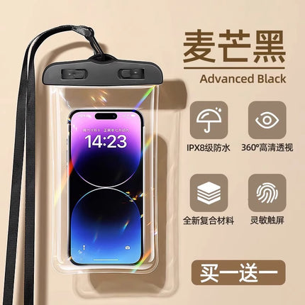 Mobile Phone Waterproof Bag Touchscreen Swimming Self-sealing Sealing Bag Seaside Diving Shooting Drifting Transparent Waterproof Mobile Phone Case