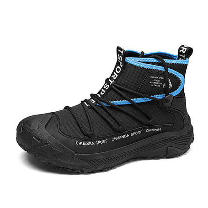 Men's Shoes Winter 2024 New Trbottomy Versatile Sports and Leisure Men's Wear-Resistant Thick Sole Heightening Black Dad Trendy Shoes