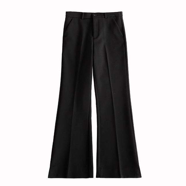 2025 New Spring and Autumn Men's Business Formal Trousers, Extended Version, Versatile Loose Fit, Slightly Flared Cleanfit Trousers