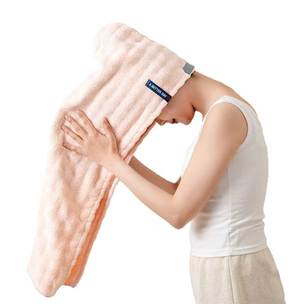 Cross-Border New Dry Hair Cap Bubble Velvet Strong Water Absorption Quick Drying Turban Household Shampoo Towel Thickened Shower Cap Wholesale