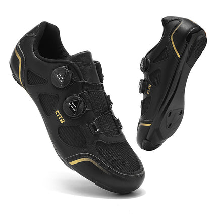 New Summer Hollow Road Bike Lock Shoe Set Hard-Soled Breathable Lock-Free Cycling Shoes Women's Power-Assisted Mountain Bike Lock Shoes