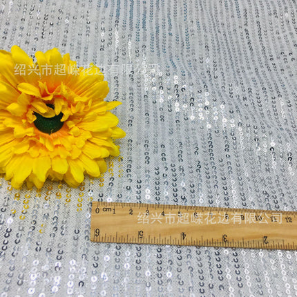 26 Colors in Stock 3mm Straight Strip Spandex Elastic Mesh Fabric Sequin Embroidery Fabric Dress Clothing Spring and Summer Sequin Fabric