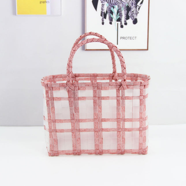 PVC Woven Jelly Basket Bag / Sac Panier Tressé Jelly PVC
