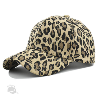Summer sun protection leopard print baseball cap for men and women cross-border sunshade UV protection outdoor mountaineering fishing cap