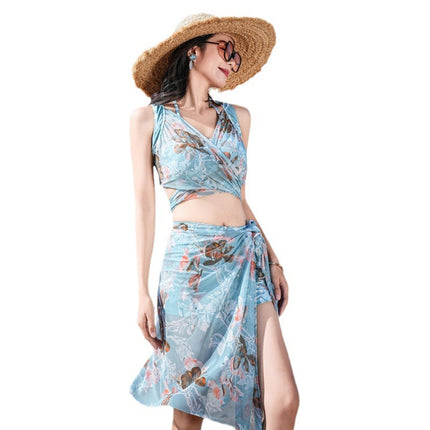 New sexy swimsuit women's split bikini three-piece bikini seaside vacation hot spring slimming swimsuit