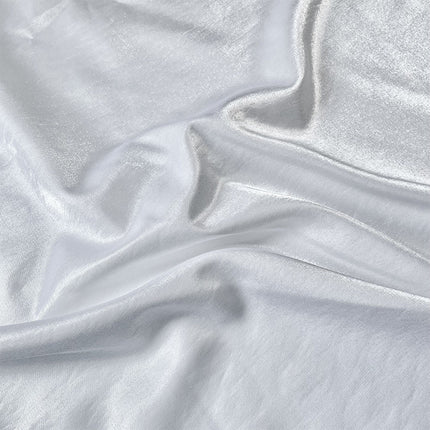 Solid color yarn-dyed sapphire green glossy glass Silk linen satin fabric Chinese style dress fabric