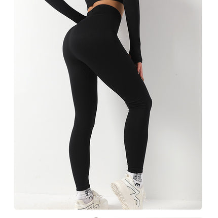 Cross-Border Hot-Selling Feminine Butt-Lifting Threaded Three-Dimensional Zipper Suit Shorts Bra Short-Sleeved Trousers Yoga Sportswear