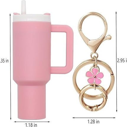 New detachable mini Stanley keychain Stanley ice cup butterfly with straw outdoor portable
