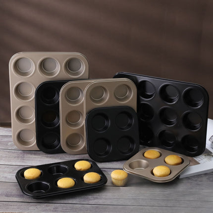 Baking Mold Mufen Small Cake Grinder Baking Six Donuts Non-Stick Household 6/12 Mold Baking Tray Tool