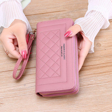Cross-border Generation Wallet Women's New Long Style Women's Hand-held Casual Mobile Phone Bag Double Zipper Wallet Large Capacity Card Holder