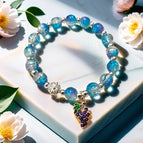 Bd06 crow heart love grape bracelet
