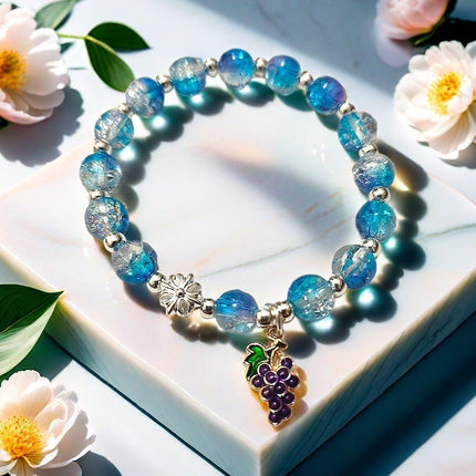 New Chinese-Style Ancient Beaded Elastic String Bracelet, Sweet Girl's Glass Bracelet, Night Market Stall, Cross-Border Live Broadcast Jewelry